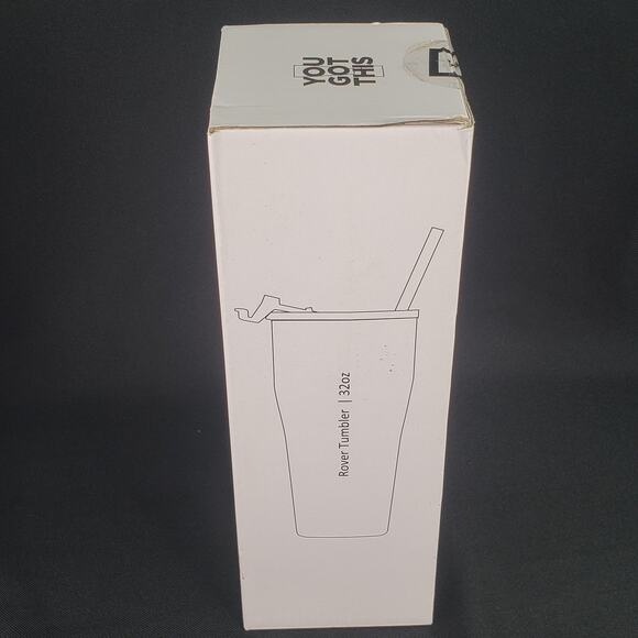 IRON °FLASK 32oz Rover Tumbler Winter White Vacuum Insulated 2 Black Straws - Picture 11 of 16